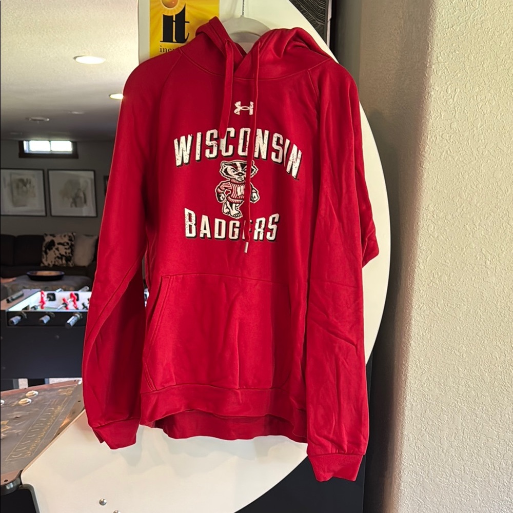 Under Armour Red Wisconsin Badgers Hoodie
